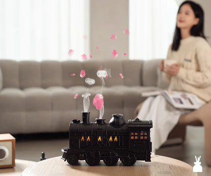 Vintage Locomotive Essential Oil Diffuser with LED Mood Lighting