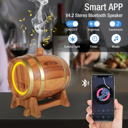 Smart Aromatherapy Diffuser 350ML – Elegant 3-in-1 (Diffuser, Humidifier &amp; Bluetooth Speaker)