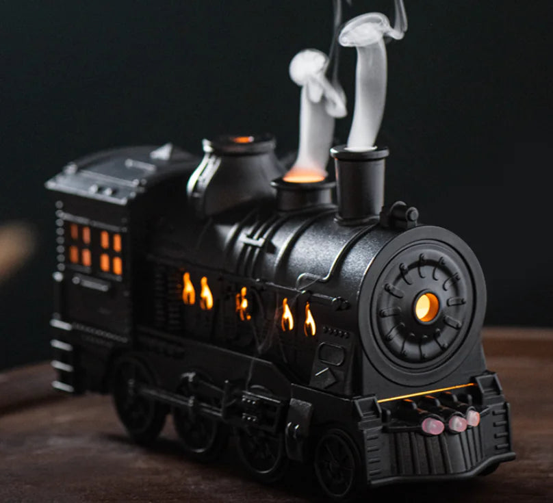 Vintage Locomotive Essential Oil Diffuser with LED Mood Lighting